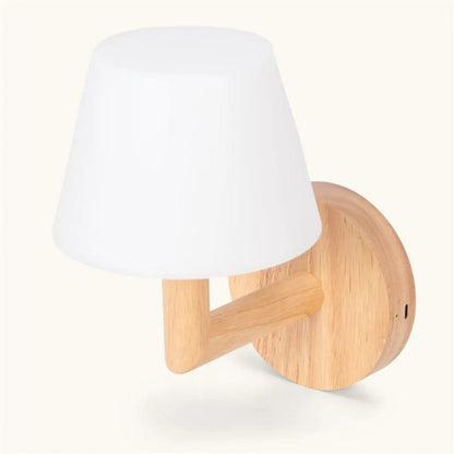 Ted minimalist wooden wall lamp enhancing cozy modern decor
