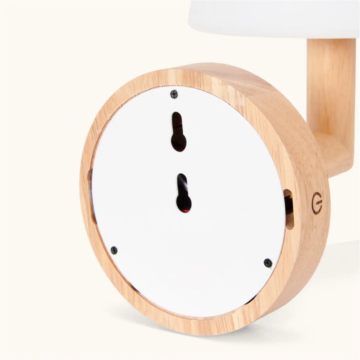 Ted rechargeable wall lamp back view showing USB charging port