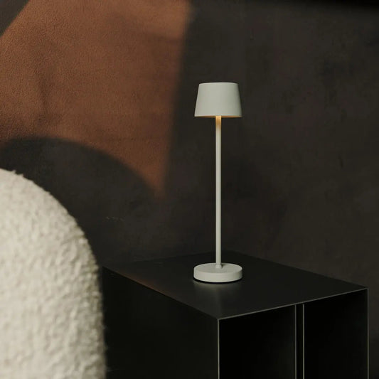 Vondel Mini Shadow Grey Rechargeable Lamp – Cordless Table Lamp