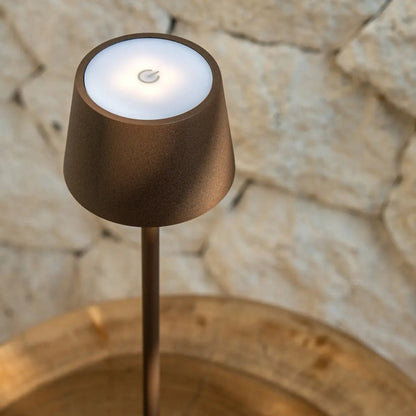 Vondel Mocha Brown rechargeable lamp creating soft relaxing mood lighting