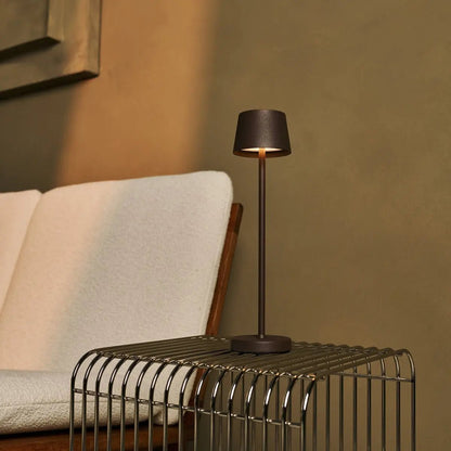 Vondel Mocha Brown table lamp adding charm to living room decor