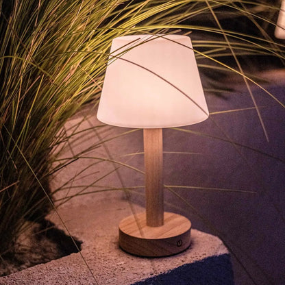 Zoë Light Brown wooden lamp ideal for bedside night use