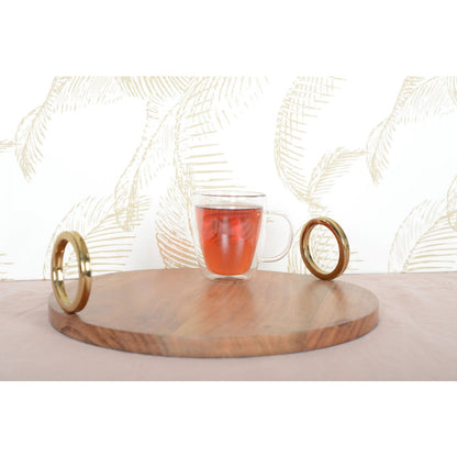 Lot of 2 mugs with double wall glass