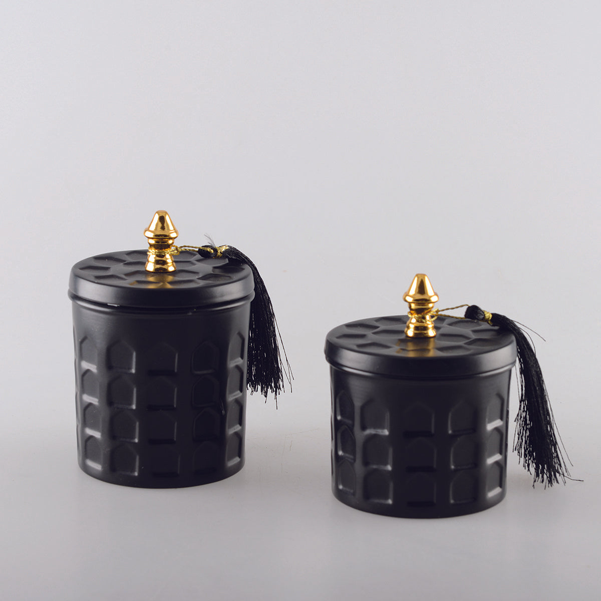 Mat black candle Vanilla perfume 8*12cm