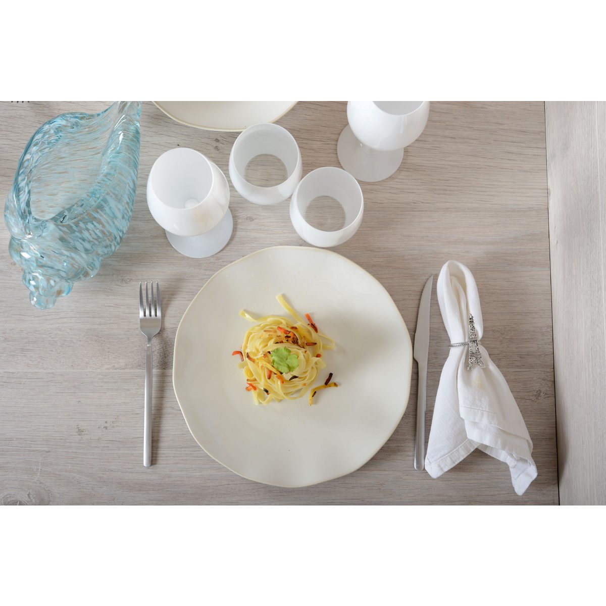Rosa white flat plate 27x27x2.8cm