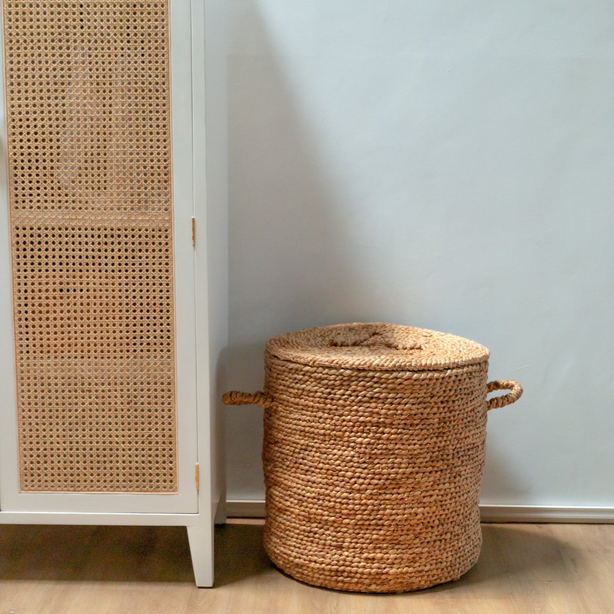 AMAN wasmand – Grote waterhyacintmand met deksel