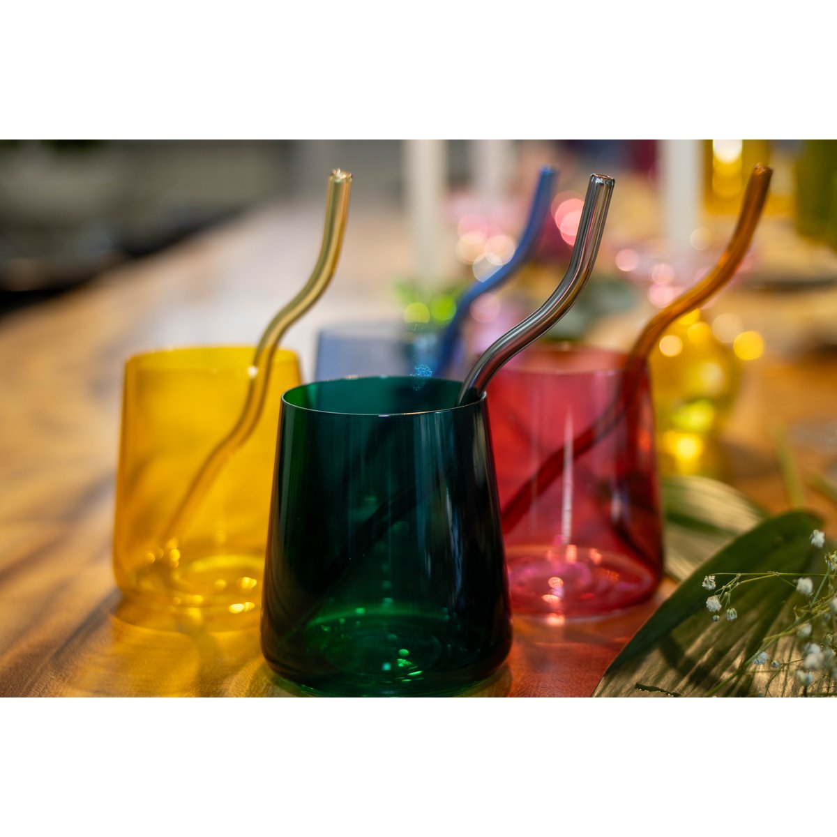 Multicolor Water Glasses Set – 6 Pieces 300ml Daily Use