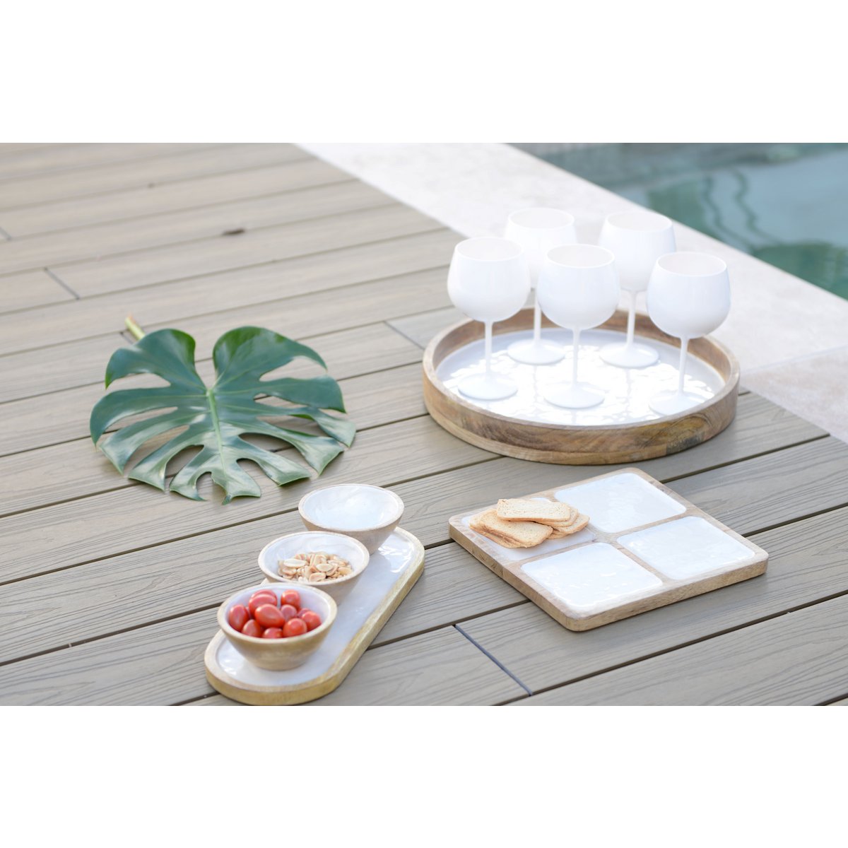 Wooden tray 40x40x4cm