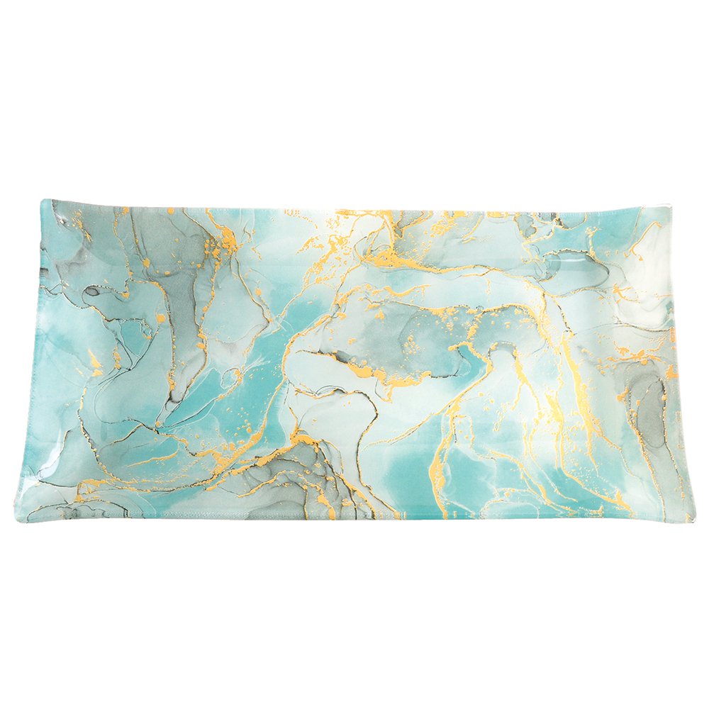 Rectangular Golden Ocean Tray 29.5x15x2cm