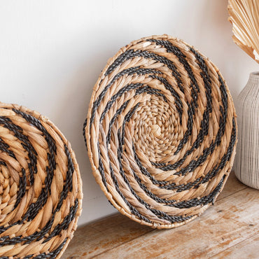 Bandung water hyacinth basket decorative bowl for modern boho home