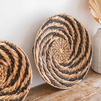 Bandung water hyacinth basket decorative bowl for modern boho home