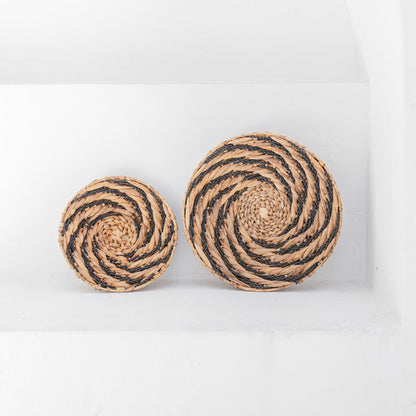 Bandung natural water hyacinth basket set boho home decor display
