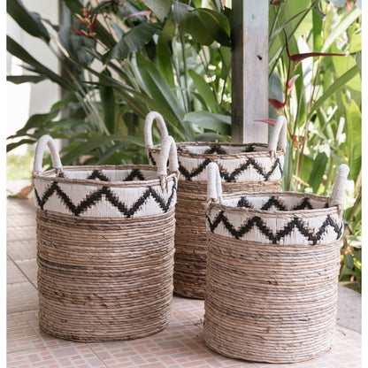 Basket | Laundry Basket | Plant Basket DALU made of Banana Fibre (3 sizes) - CozyVibe.eu
