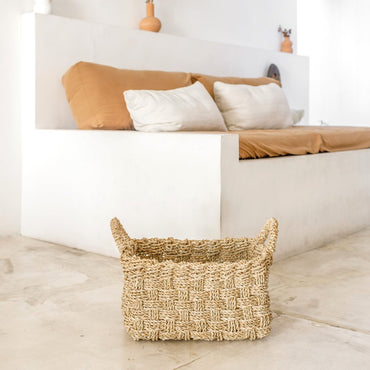 BATIK Seagrass Basket handwoven seagrass basket for living room organization