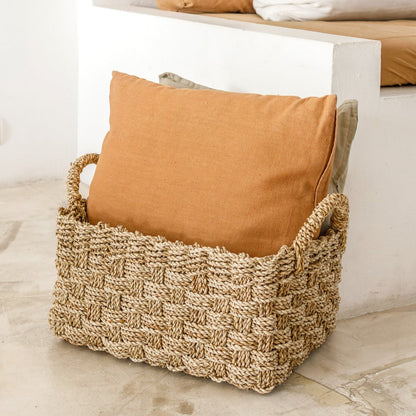 BATIK Seagrass Basket natural woven basket for cozy home storage