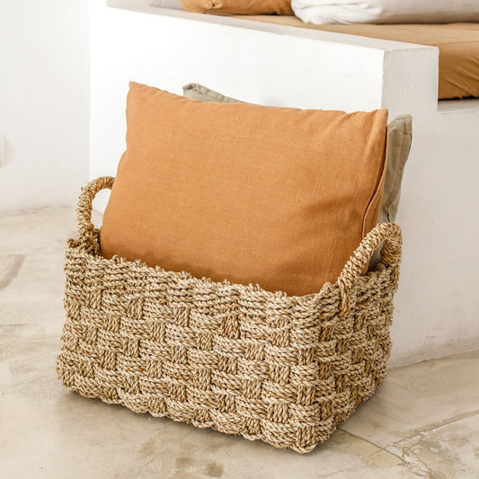 BATIK Seagrass Basket natural woven basket for cozy home storage