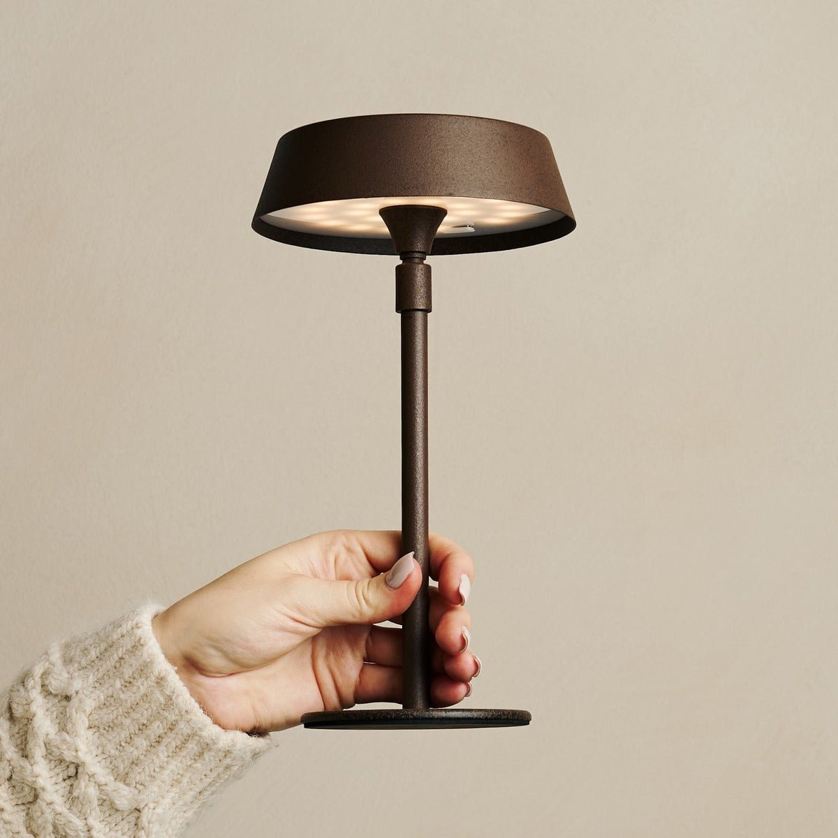 Luca Mocha Brown – USB Rechargeable Lamp | Dimmable Light