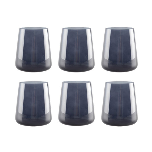 Black water glasses - Lot of 6 cups