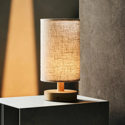 Ben Light Brown – Wooden Table Lamp | Rechargeable & Dimmable - CozyVibe.eu