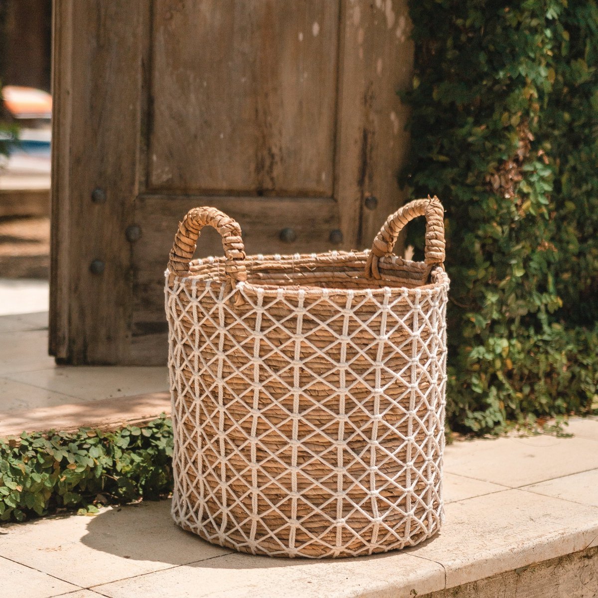 Boho Laundry Basket KERSO | Plant Basket | Storage Basket made of Banana Fibre (3 sizes) - CozyVibe.eu