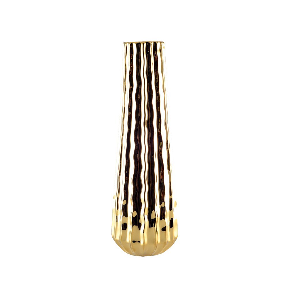 Brilliant golden vase 10.5x10.5x35.5cm - CozyVibe.eu
