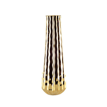 Brilliant golden vase 10.5x10.5x35.5cm - CozyVibe.eu