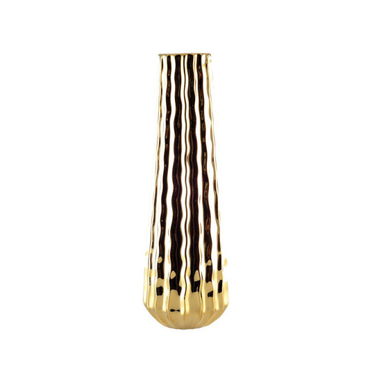 Brilliant golden vase 10.5x10.5x35.5cm - CozyVibe.eu