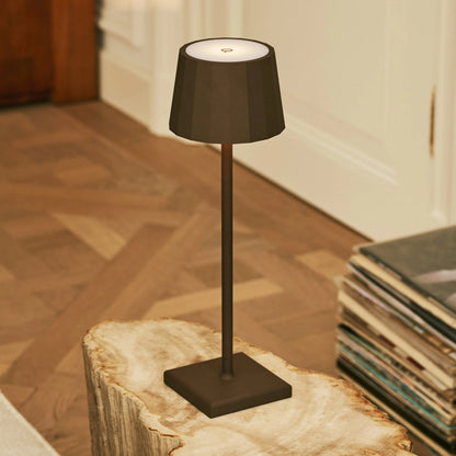 William Mocha Brown Rechargeable Table Lamp