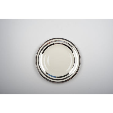Plate Triple Silver Color