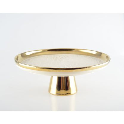 Cake stand with golden edge