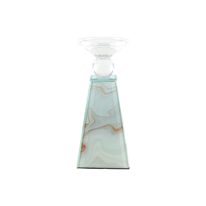 Color marble candle holder 9x9x21cm