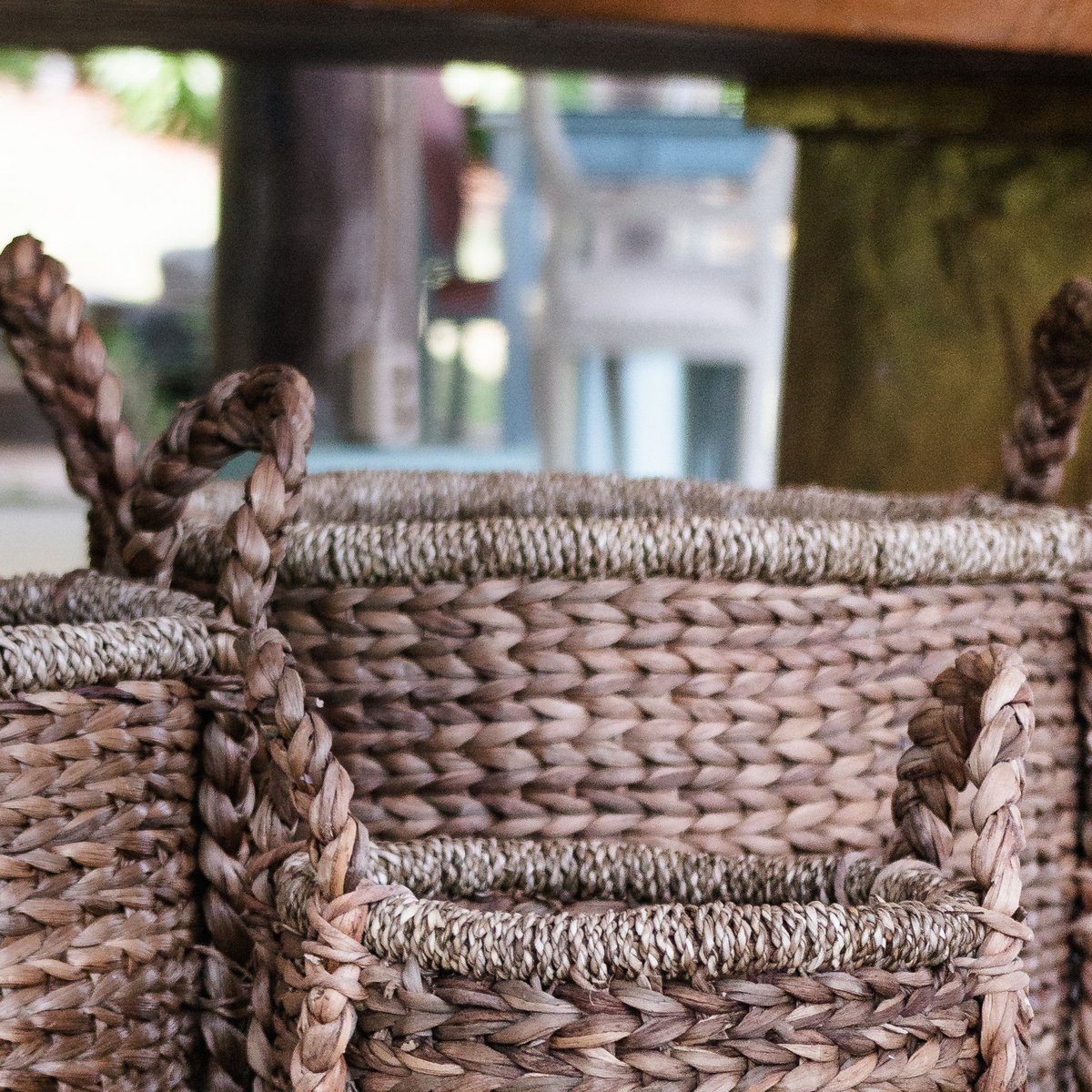 CANGGU Handwoven Water Hyacinth Basket basket for home organization