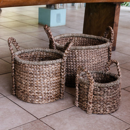 CANGGU Handwoven Water Hyacinth Basket basket in three sizes