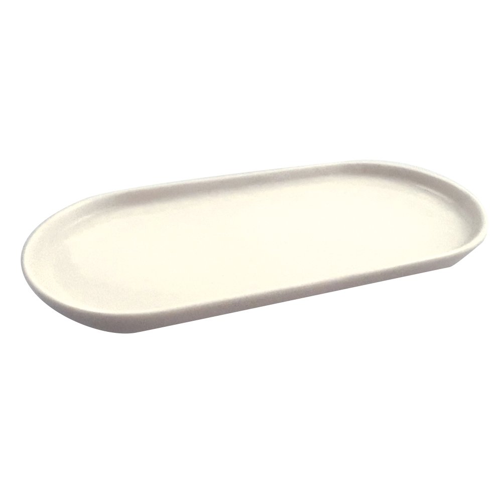 White serving platter porcelain 22x10.5x1cm