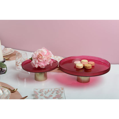 Raspberry cake stand 21x21x8cm