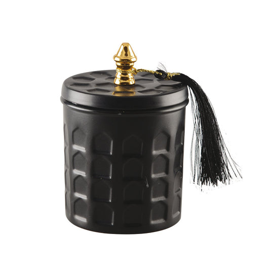 Mat black candle Vanilla perfume 8*12cm