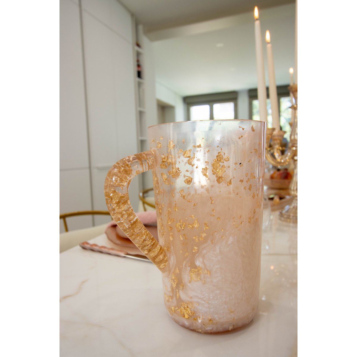 Résine Glitter Karaffe – eleganter moderner Tischakzent