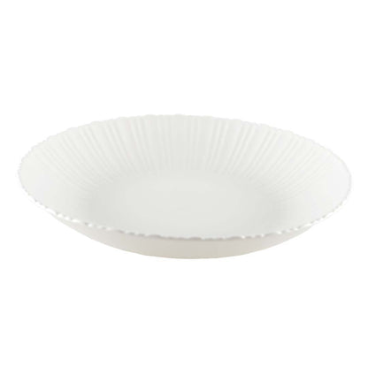 White hollow plate Flora 21.2x21.2x3.8cm