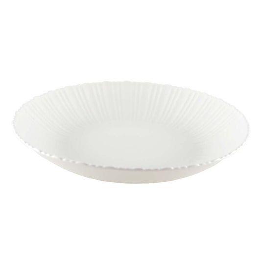 White hollow plate Flora 21.2x21.2x3.8cm