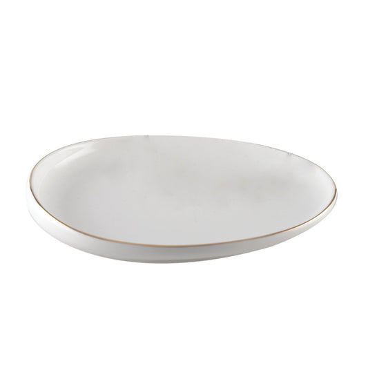 Ceramic white dessert plate - CozyVibe.eu