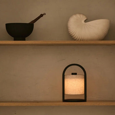 River Dark Brown Cordless Wooden Lamp – Rechargeable & Dimmable