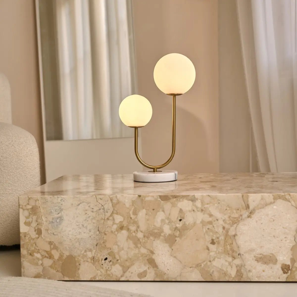 Giorgia Marble and Glass Table Lamp