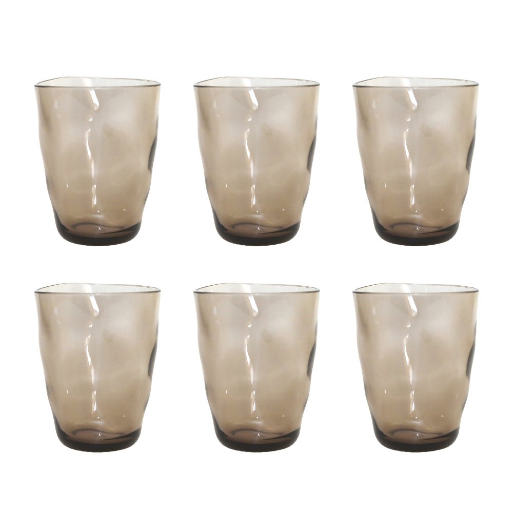 Acrylic brown water glasses - Lot of 6 cups