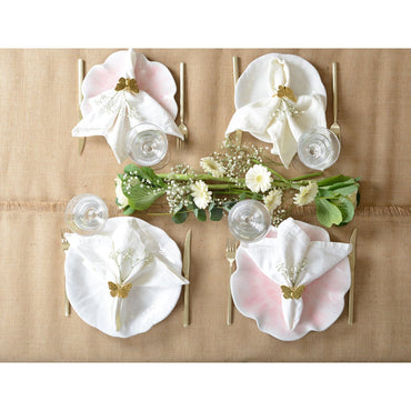 White dessert plate in melamine 21x21x1.5cm