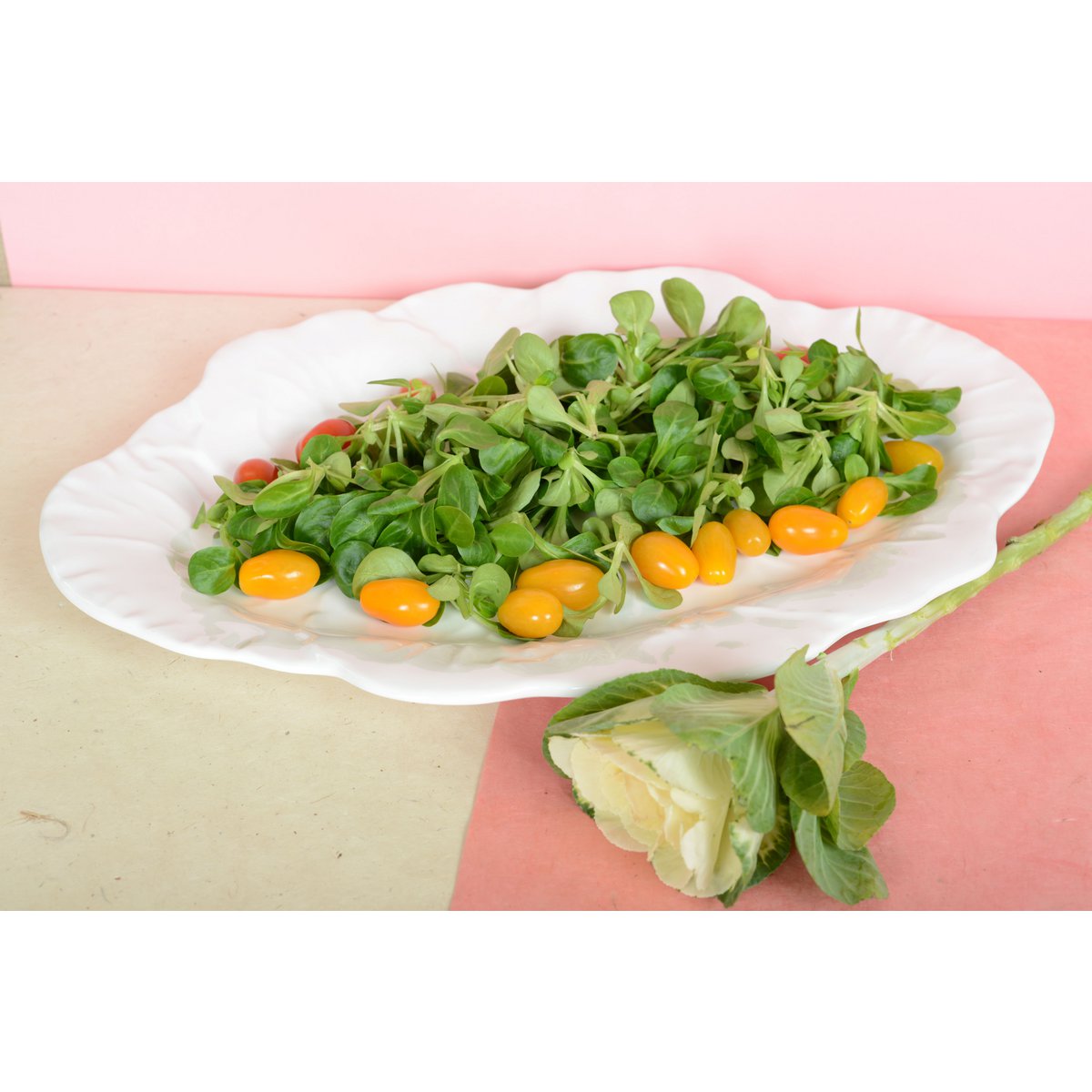 White oval serving platter - Melamine 50x40x2cm