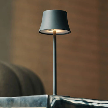 De Pijp Mini – Rechargeable Table Lamp – Compact cordless lamp with grey metal design