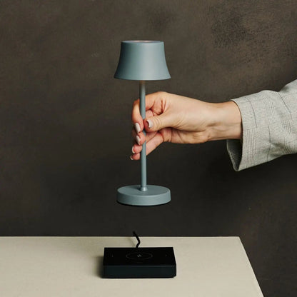De Pijp Mini – Rechargeable Table Lamp – Wireless charging lamp with modern Mouse Grey finish