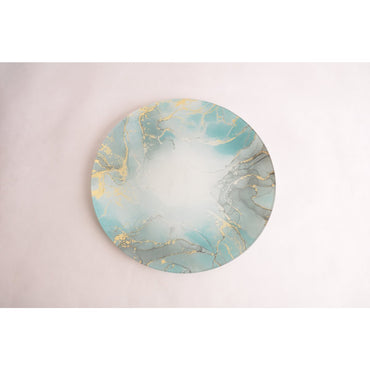 elegant 30cm glass plate ideal for serving desserts or meals