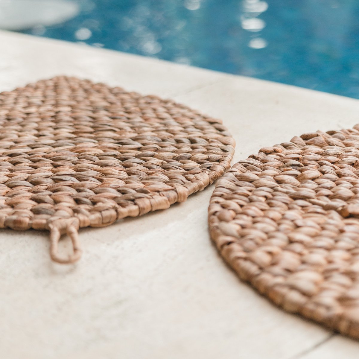 DITU Placemats woven water hyacinth basket placemats for rustic kitchen