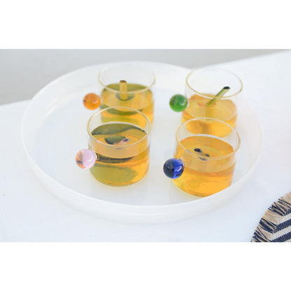 Set of 4 mugs with colored ball handle